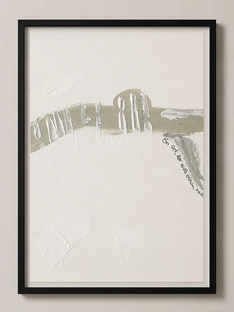 Detailaufnahme eines abstrakten Werkes aus der Reihe "Ort, die bleiben", Mixed Media auf Papier von Kate Schön